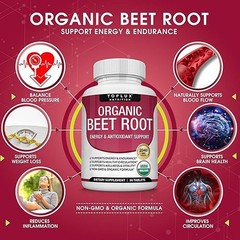Beet Root Capsules Organic Beetroot Powder Extract + Black Pepper