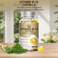 Vitamin B-12 Complex Capsules Energy Support Health Brain Nervous System Pills