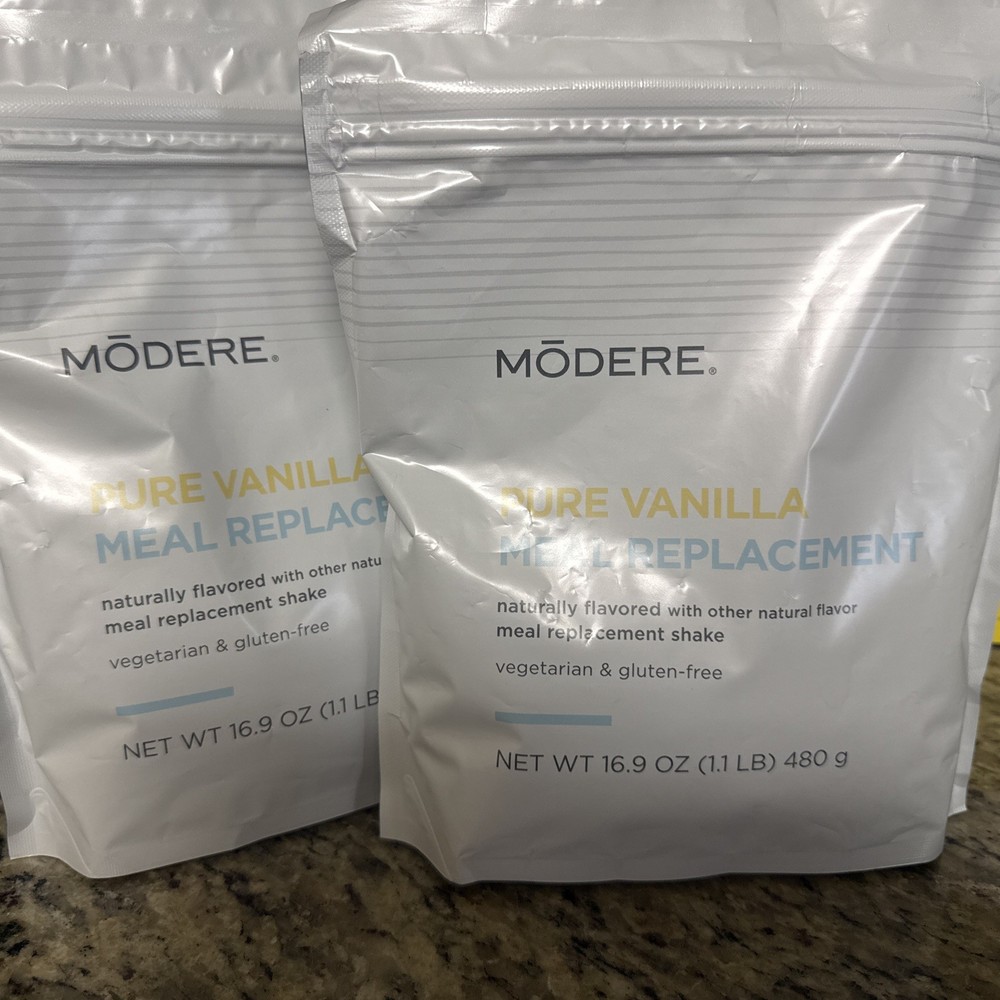 Modere Vanilla Meal Replacement Shake Vegetarian Gluten-Free Dairy-Free 2 BAGS