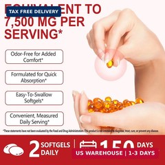 Odorless Garlic 7500mg Per Servings, 300 Softgels | 2 Years Aged Garlic Extra…