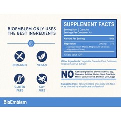 BioEmblem Triple Magnesium Complex 300mg 90 Capsules