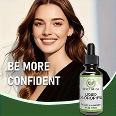 2 BOTTLES-Benevolent Nouris Chlorophyll Liquid Drops Detox, Internal Deodorizer