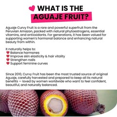 BIG BUTT, FULLER BUST & SEXY HIPS – Curvy Fruit Aguaje + Maca + Fennel Pills 2pk