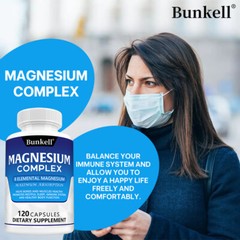 Magnesium Complex 1000mg 8 Elemental Magnesium 120 Capsules Bone Joint Health