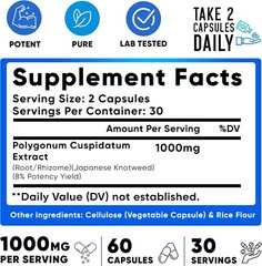 Resveratrol 1000mg 60 Count