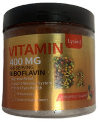 Lysimi – Vitamin B2 Roboflavin – 400mg – Pineapple Gummies – exp: 02/2026