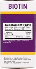 Biotin 1000 mcg Quick Dissolve Tablets – Supports Hair, Skin, Nails & Energy (2