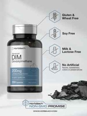 DIM Supplement 200mg | Diindolylmethane | 200 Capsules | by Horbaach