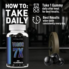 (3 Pack) Vigor 7X Male Gummy Advanced Formula Male Stamina VitalBoost 30 Gummies