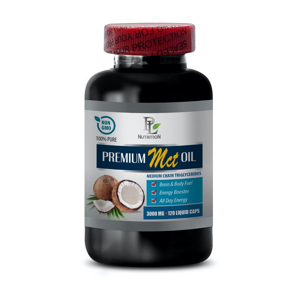 digestion no bloating – MCT OIL 3000 – ketosis coconut mct 1BOTTLE 120 CAPSULES