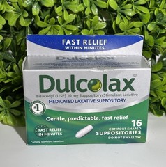Dulcolax Medicated Stimulant Laxative Suppositories Fast Relief 28 Count Mar2028