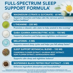 NutriFact Melatonin 5mg Sleep Supplement Vegan 60 Capsules Ashwagandha Magnesium