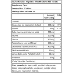 Source Naturals NightRest With Melatonin, 100 Tablets
