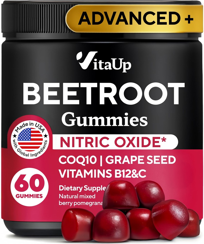 VitaUp Beet Root Gummies – Beet Gummies – Red Beets Supplements with Beetroot…