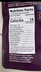 5-PACK Functional Mushroom Gummies, 2500mg w/Ashwagandha Blend Focus Immunity