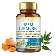 Organic Veda Neem Turmeric Capsules – 5 in 1 Herbal Complex with Amla Fruit, …