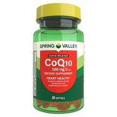 Spring Valley Rapid-Release CoQ10 Heart Health Dietary Softgels 100 mg, 60 Count