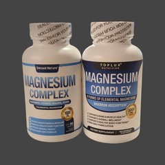 2pk Magnesium Complex 1000mg Decent Nature TopLux Nutrition 180 Caps Exp 07/2028