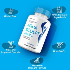 Aqua Sculpt Max+ Capsules, Max Strength, AquaSculpt Max Supplement (1 Pack)