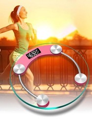 Lcd Display High-definition Digital Scale Round Shape Bathroom Body Weight Scale