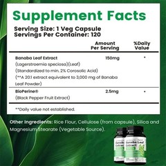 Banaba Leaf Extract 120pcs – Healthy Blood Levels and Daily Health Maintenance
