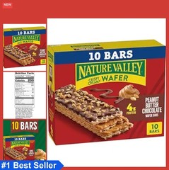 Crispy Creamy Wafer Bars, Peanut Butter Chocolate, 4g Protein, 10 Bars, 13 oz