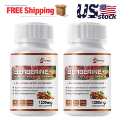 Berberine Plus Ceylon Cinnamon 1400 mg | 240 Capsules | Vegetarian