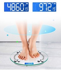 Lcd Display High-definition Digital Scale Round Shape Bathroom Body Weight Scale