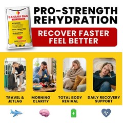 Banana Bag Oral Solution Packets 5Pk Electrolytes Powder Packets Drink Mixes