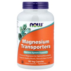 2 X NOW Foods, Magnesium Transporters, 180 Veg Capsules (120 mg per Capsule)