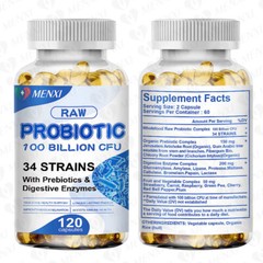 Probiotics Capsules Immune & Digestive Health Naturals Weight Management 120pcs