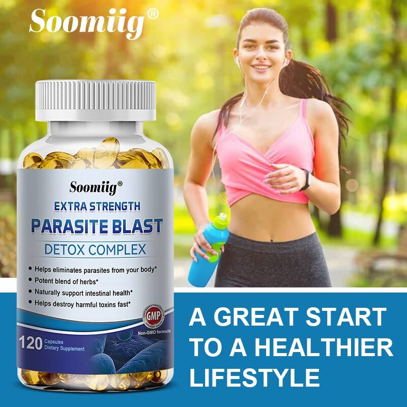 Colon Cleanse 120 Softgels Anti-Parasite Detox Eliminat Parasites Digestive