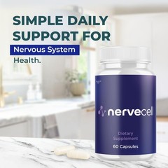 Nervecell Nerve Support Supplement Capsules Neuropathy Natural 1 Pack 60Ct