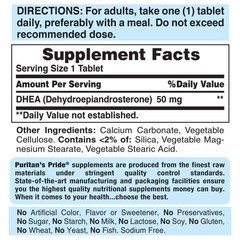 Puritan’s Pride DHEA 50 mg – 100 Tablets