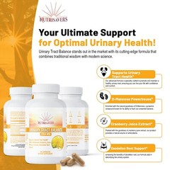 Urinary Tract Balance 1350mg D-Mannose Dietary Supplement – 60 Caps, Pack of 3