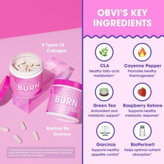 Obvi Collagenic Burn | Collagen Peptide Supplement with 120 Count (Pack of 1)