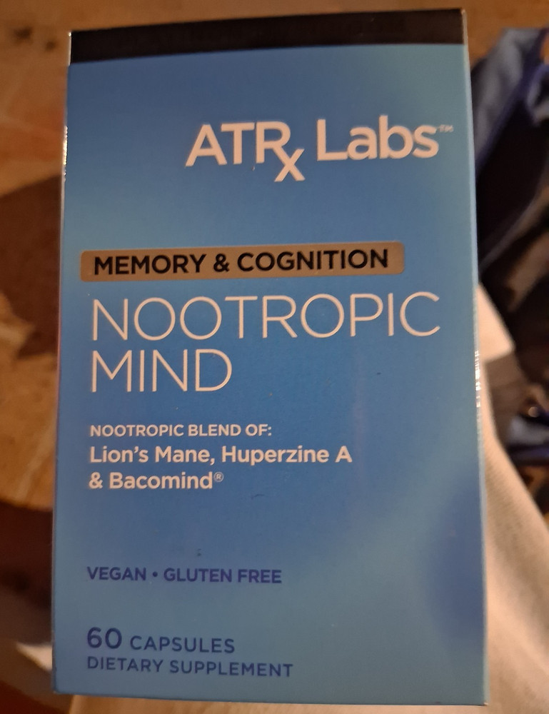 ATRx Labs Memory & Cognition Nootropic Capsules 60ct Vegan Gluten-Free