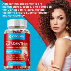 Astaxanthin 24mg-Heart & Joint Support, Vision Health-Ashwagandha,Grape Seed Oil