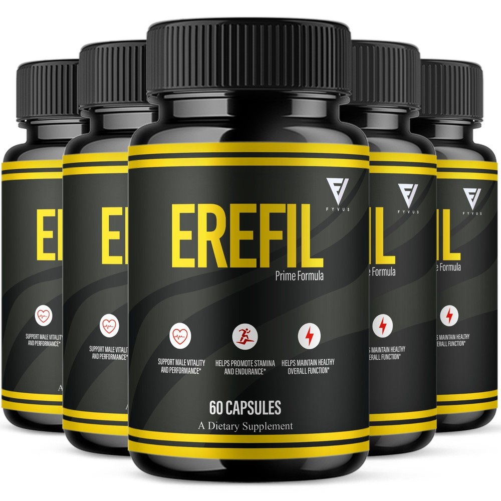 (5 Pack) Erefil Premium Performance Capsules, Erefill Supplement (300 Capsules)