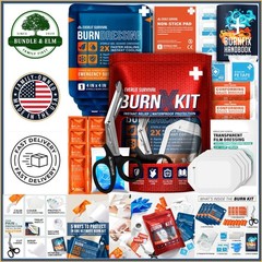 Comprehensive First Aid Burn Kit with Waterproof Dressings and Gel Packets