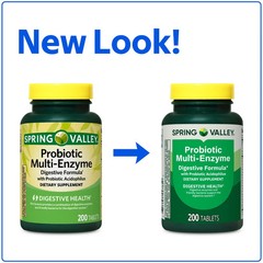 Spring Valley Probiotic Multi-Enzyme Digestive Formula Tablets 200 Count TikTok