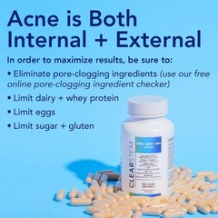 1-3 Pack CLEARSTEM Age Acne Mind Body Skin Vitamin 90ct Softgels Supplement