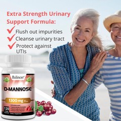 D-Mannose 1300 Mg With Cranberry Extract – Urinary Tract, Bladder Health