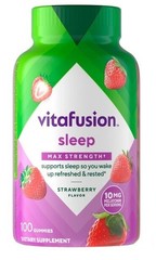 (2X Bottles) Vitafusion Max Strength Melatonin Gummies 100 ct 🍓💤