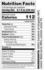 Organic Cold Pressed Beet Juice Non-GMO 12 Pack 8.4 oz Nutrition Superfood