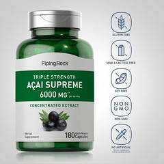 Acai Berry Extract 6000 Mg Superfruit Polyphenols Source Antioxidant, 180 Caps