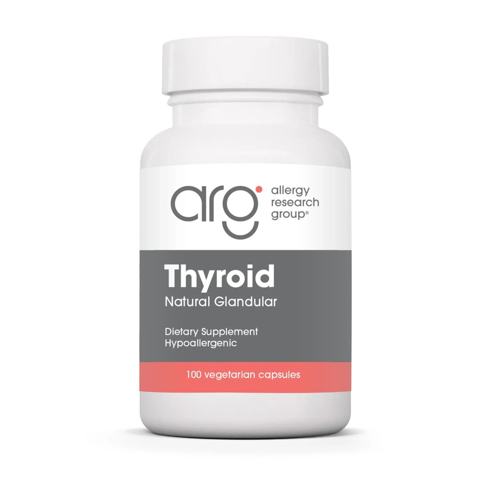 Thyroid Natural Glandular 100 vcaps Allergy Research Group EXP 02/2028