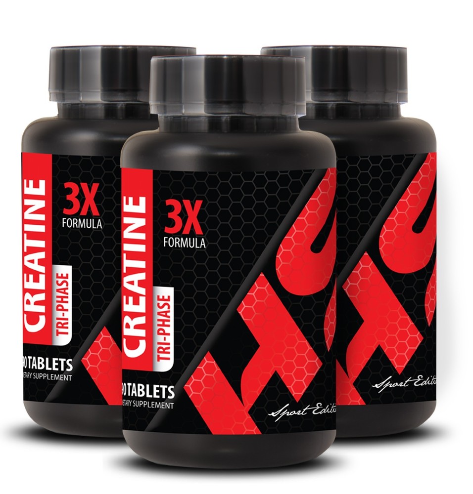 Muscle Building Supplements Tri-Phase Creatine 5000mg (3 Bottles,270 Tab)