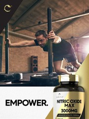 Carlyle Nitric Oxide Capsules 3000mg Pre Workout Supplement 120 Count