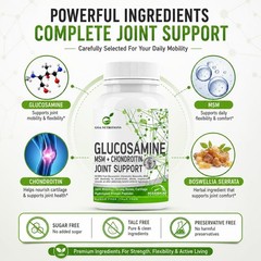 3 Pack G.OA Nutritions Joint Support Tablets 60 Count